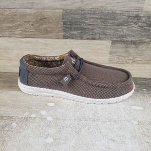 Hey Dude Wally Paisley Slip On Shoes Sz 10 Chocolate Comfort Loafers